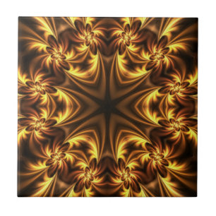 Avant-Garde ~ Gold Russet Black 054 ~ Ceramic Tile