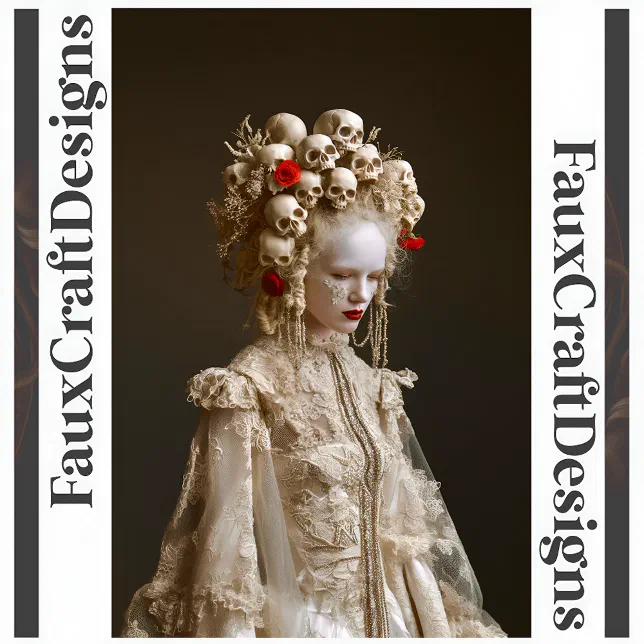 Avant-Garde Gothic Baroque Woman Decoupage Rig 120 Tissue Paper