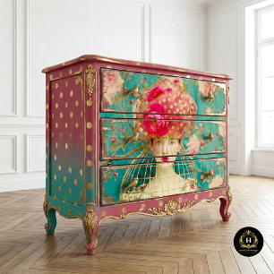 Avant Garde Large Dresser Decoupage Tissue Paper