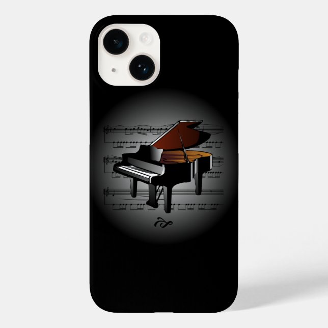 Avant Garde ~ Piano on Globe with Sheet Music ~  Case-Mate iPhone Case (Back)