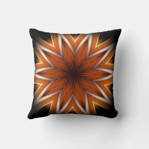  Avant_Garde  Starburst Russet And Black 0211  Throw Pillow