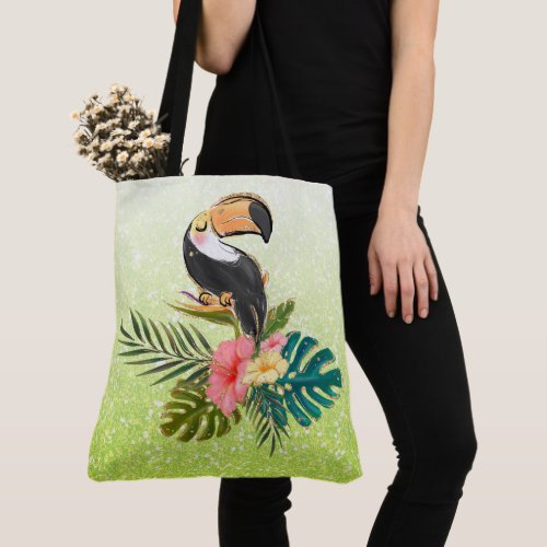 Avant Garde Toucan Floral Tote See Back