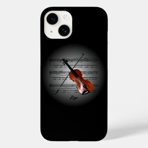Avant Garde  Violin on Globe with Sheet Music  Case_Mate iPhone 14 Case