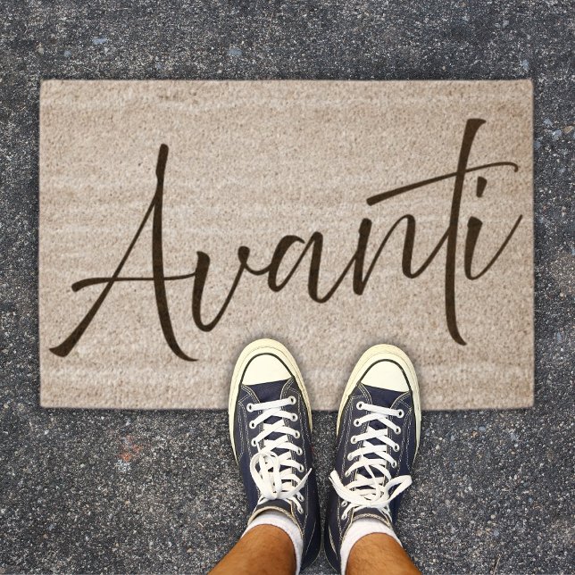 "Avanti" Italian Welcome Fiber Doormat ("Avanti" Welcome Mat for front door and housewarming gift)