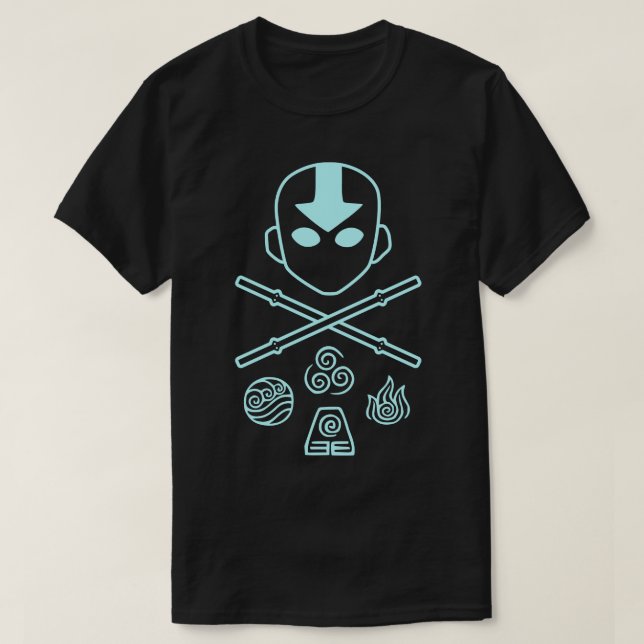 Avatar Aang and Elements T-Shirt (Design Front)