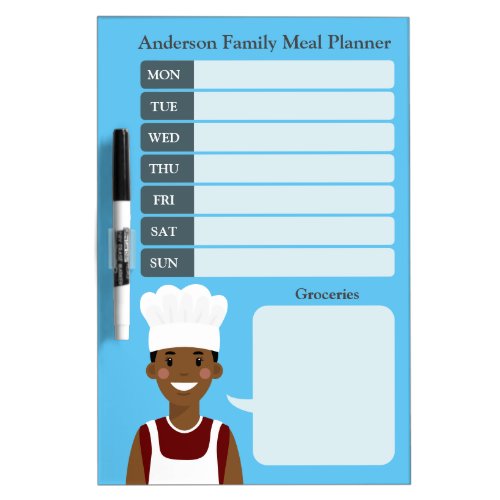 Avatar meal planner dry erase board