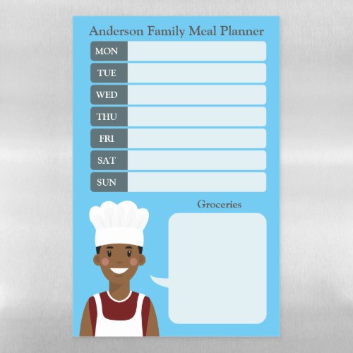 Avatar meal planner magnetic dry erase sheet