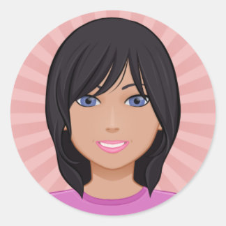 Avatar_Sticker Classic Round Sticker