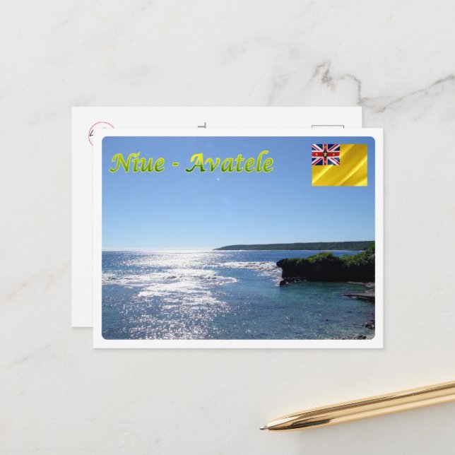 Avatele - Niue - Panorama - Postcard (Front/Back In Situ)