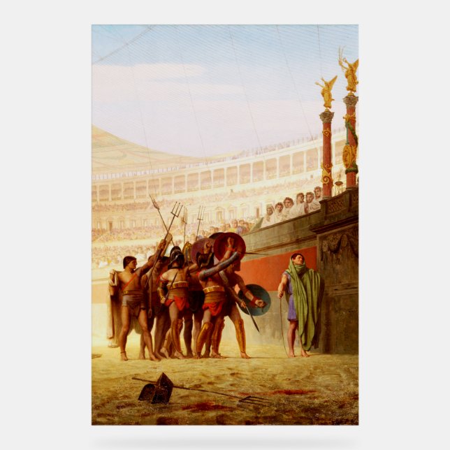 Ave Caesar by Jean-Leon Gerome Acrylic Sign (Front)