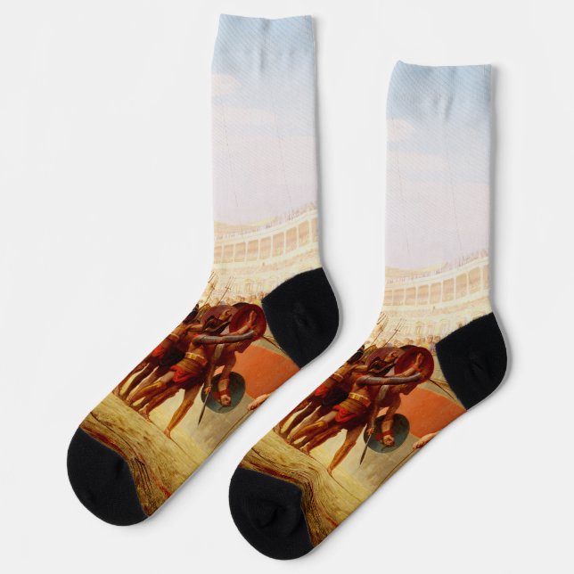 Ave Caesar by Jean-Leon Gerome Socks (Left)