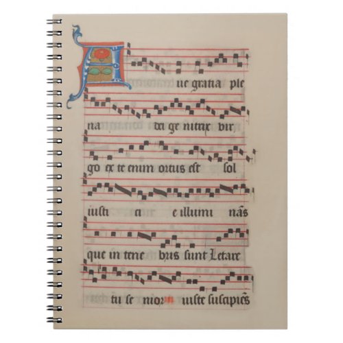 Ave gratia plena _ Antiphon Medieval Manuscript Notebook
