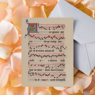 Ave gratia plena - Antiphon Medieval Manuscript Postcard