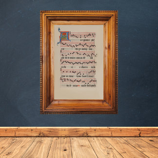 Ave gratia plena - Antiphon Medieval Manuscript Poster