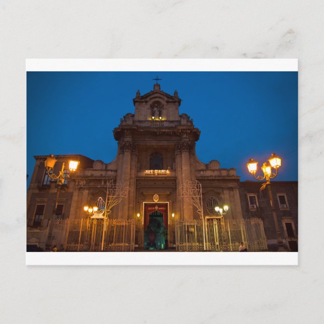 Ave Maria Church in Catania Postcard (Front)