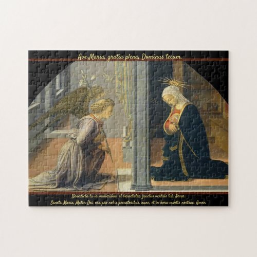 Ave Maria Fra Filippo Lippi Annunciation Jigsaw Puzzle