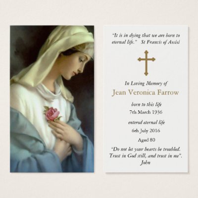 catholic funeral prayer cards
