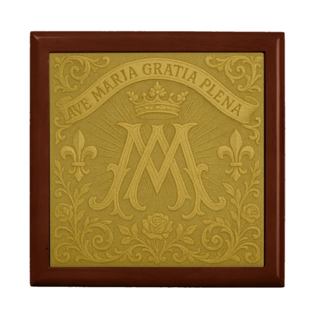Ave Maria Gratia Plena Marian Religious Gift Box (Front)