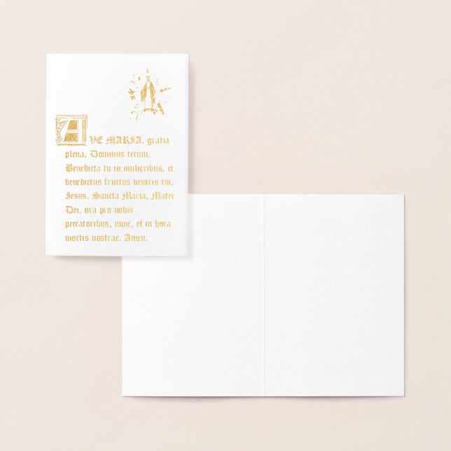 AVE MARIA IN LATIN OUR LADY OF GRACE FOIL CARD (Display)