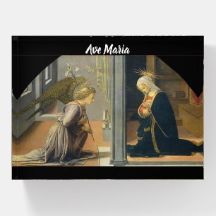 Ave Maria Lippi Annunciation Paperweight