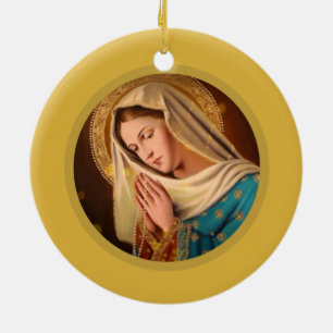 Ave Maria ... Virgin Mary Ceramic Ornament