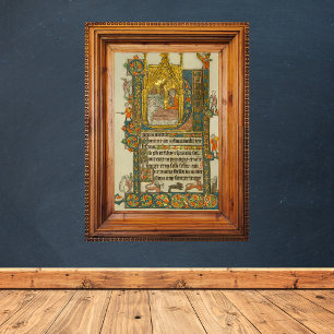 Ave Maris Stella Christmas Medieval Manuscript Poster