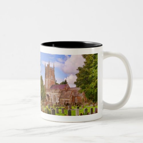 Avebury church Two_Tone coffee mug
