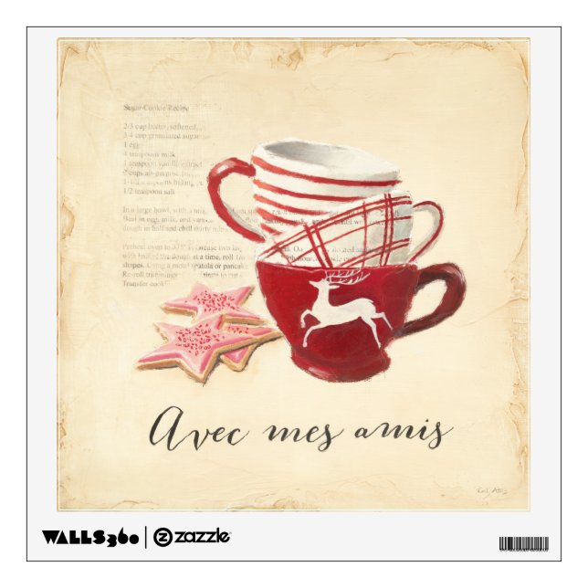 Avec Mes Amis Wall Decal (Front)