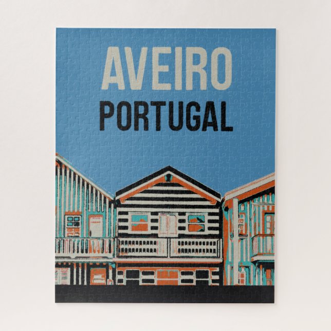 Aveiro gift Portugal, Portugalia houses Jigsaw Puzzle (Vertical)