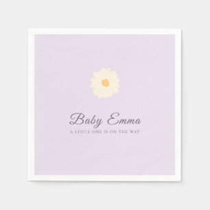 avender Daisy Baby Emma Baby Shower Napkins