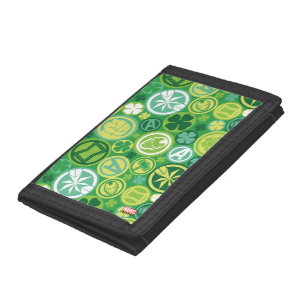 Avenger Icons & Shamrocks Pattern Tri-fold Wallet