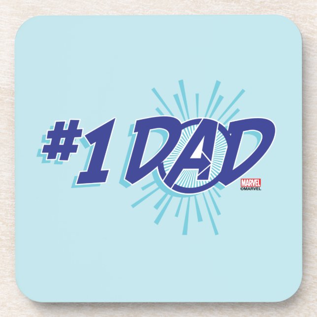 Avengers | #1 Dad Beverage Coaster (Front)