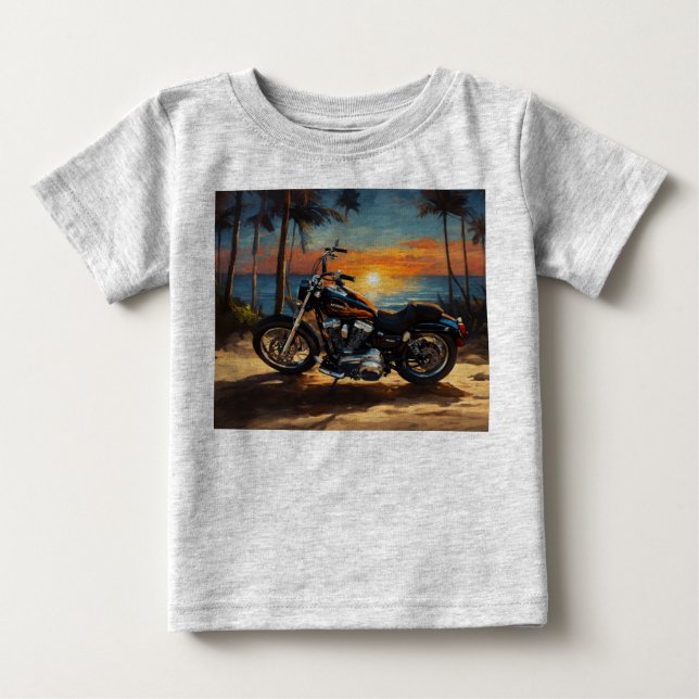 "Avengers Adventure: Baby T-Shirt with Bike Design (Front)