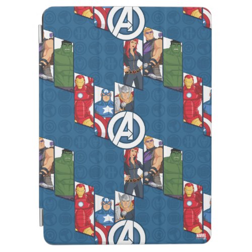 Avengers Assemble Characters Kid Pattern iPad Air Cover