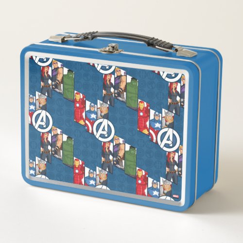 Avengers Assemble Characters Kid Pattern Metal Lunch Box
