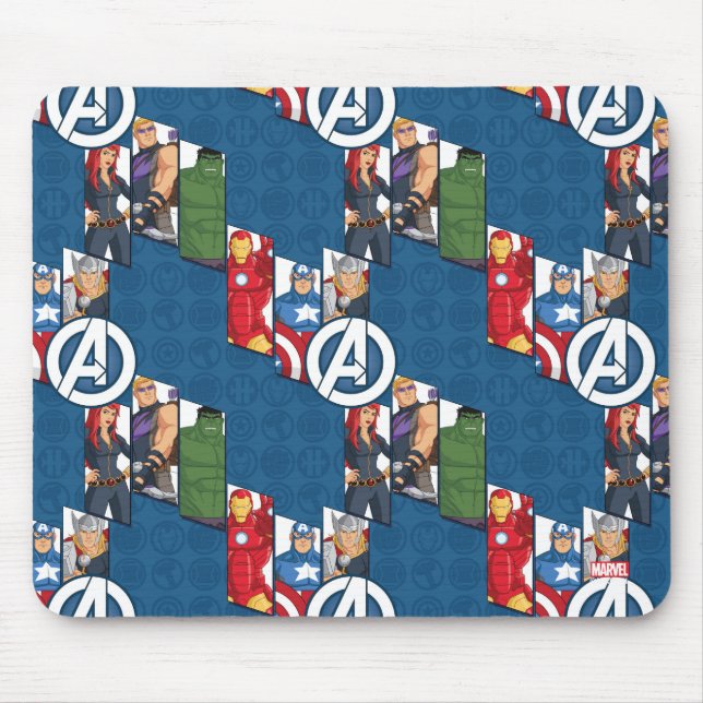 Avengers Assemble Characters Kid Pattern Mouse Pad (Front)