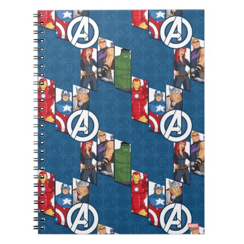 Avengers Assemble Characters Kid Pattern Notebook