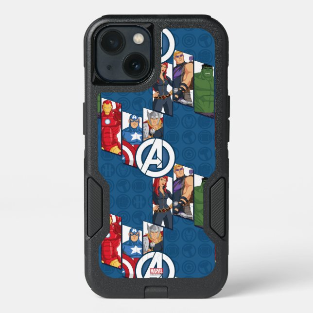 Avengers Assemble Characters Kid Pattern Otterbox iPhone Case (Back)