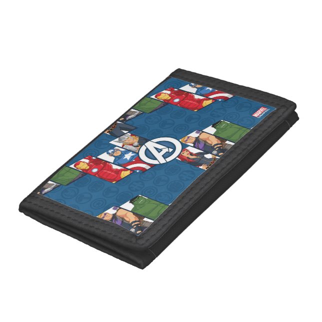 Avengers Assemble Characters Kid Pattern Tri-fold Wallet (Bottom)