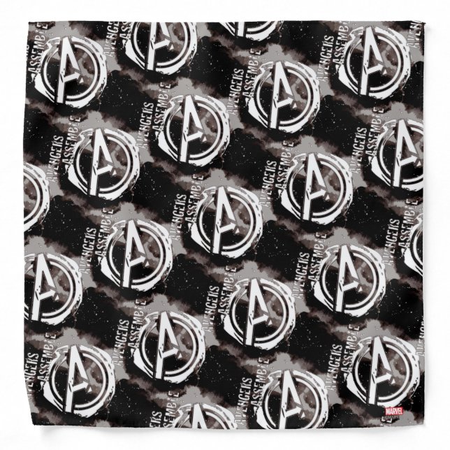 Avengers Assemble Grunge Pattern Bandana (Front)