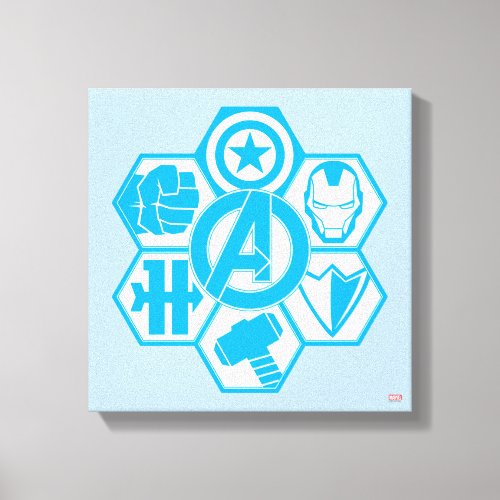 Avengers Assemble Icon Badge Canvas Print