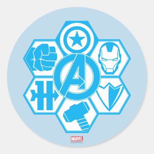 Avengers Assemble Icon Badge Classic Round Sticker