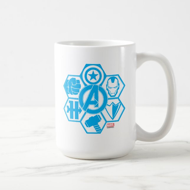 Avengers Assemble Icon Badge Coffee Mug (Right)