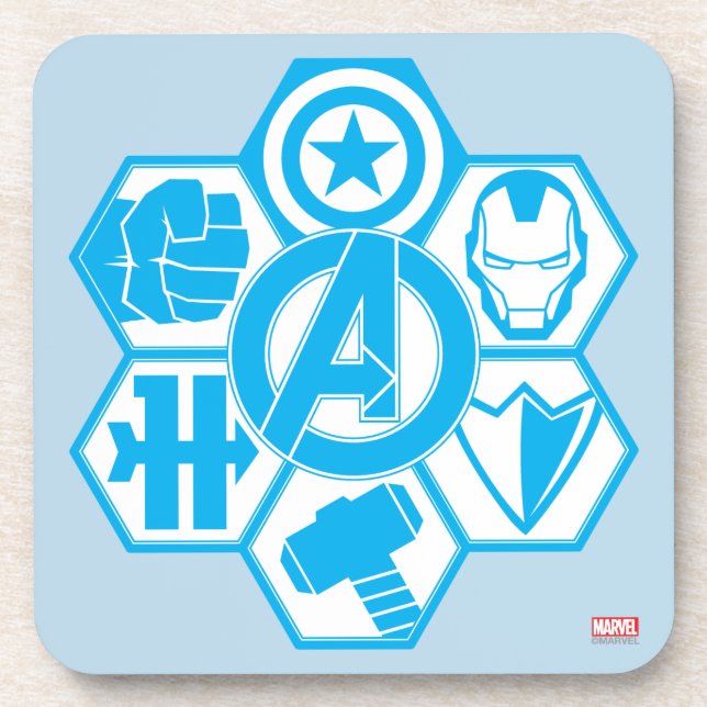 Avengers Assemble Icon Badge Drink Coaster (Front)