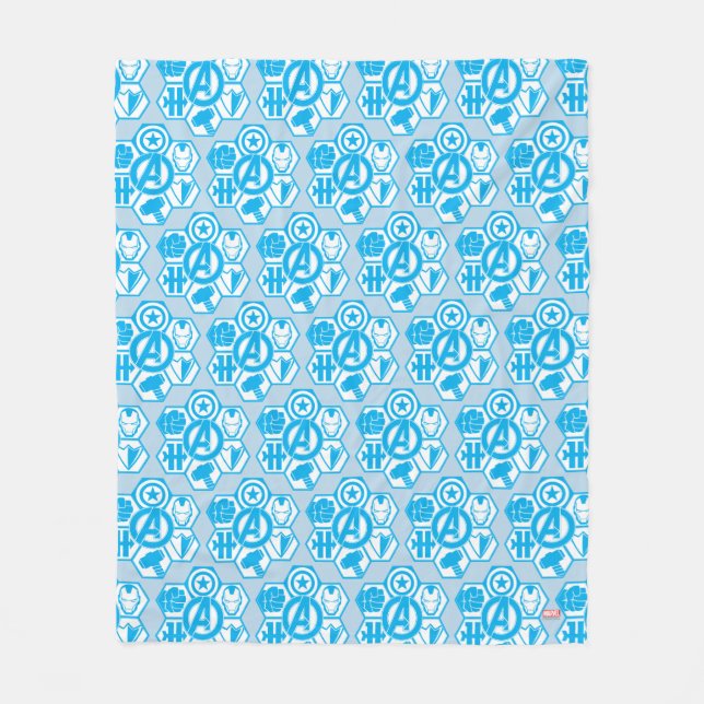 Avengers Assemble Icon Badge Fleece Blanket (Front)