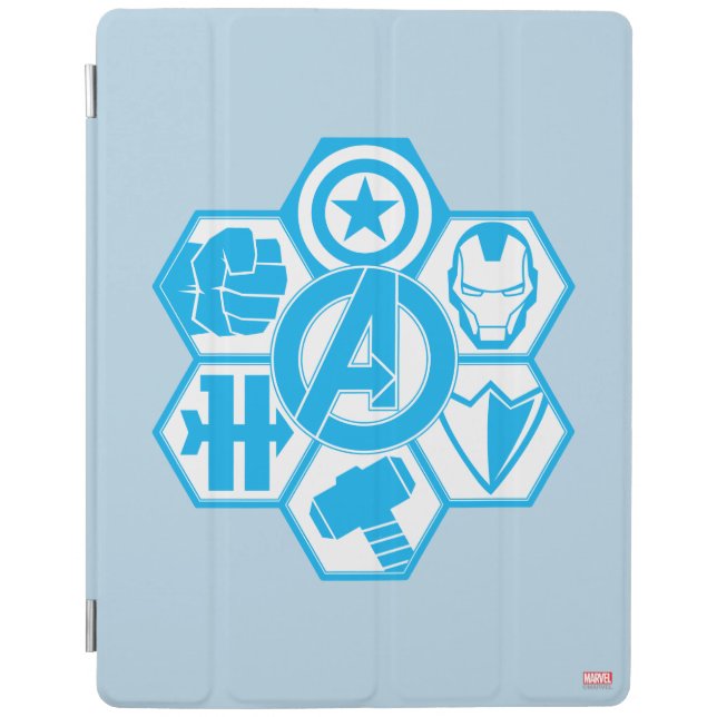 Avengers Assemble Icon Badge iPad Smart Cover (Front)