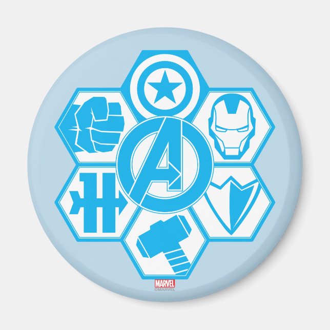 Avengers Assemble Icon Badge Magnet (Front)