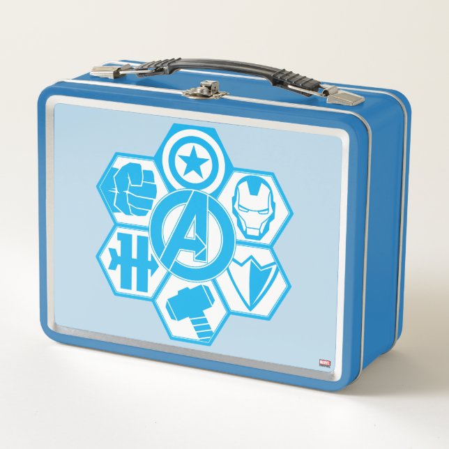 Avengers Assemble Icon Badge Metal Lunch Box (Front)