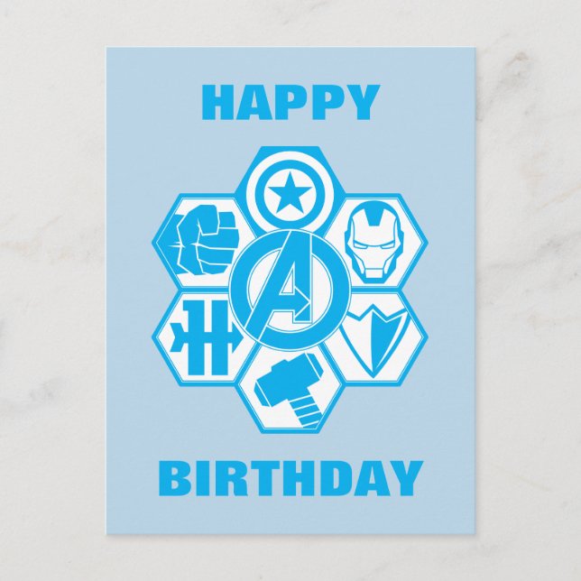 Avengers Assemble Icon Badge Postcard (Front)