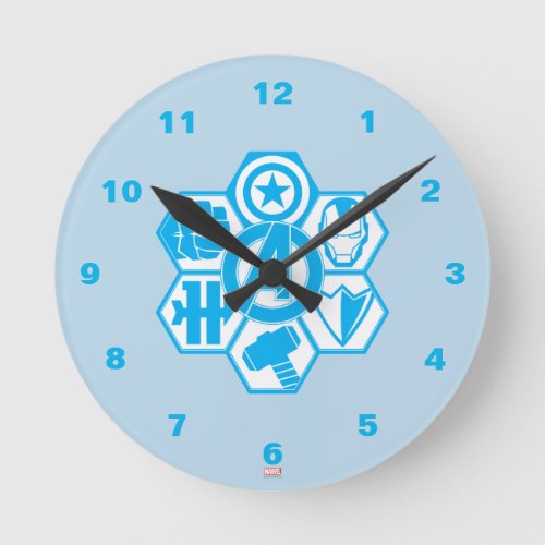Avengers Assemble Icon Badge Round Clock